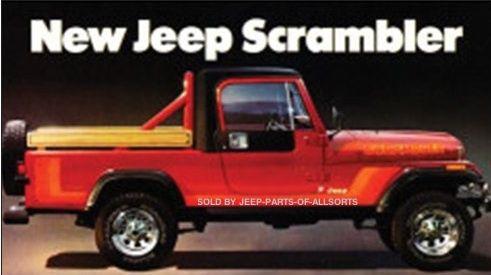 1981 amc jeep cj8 scrambler  "new jeep scrambler"  bright & glossy refrig magnet