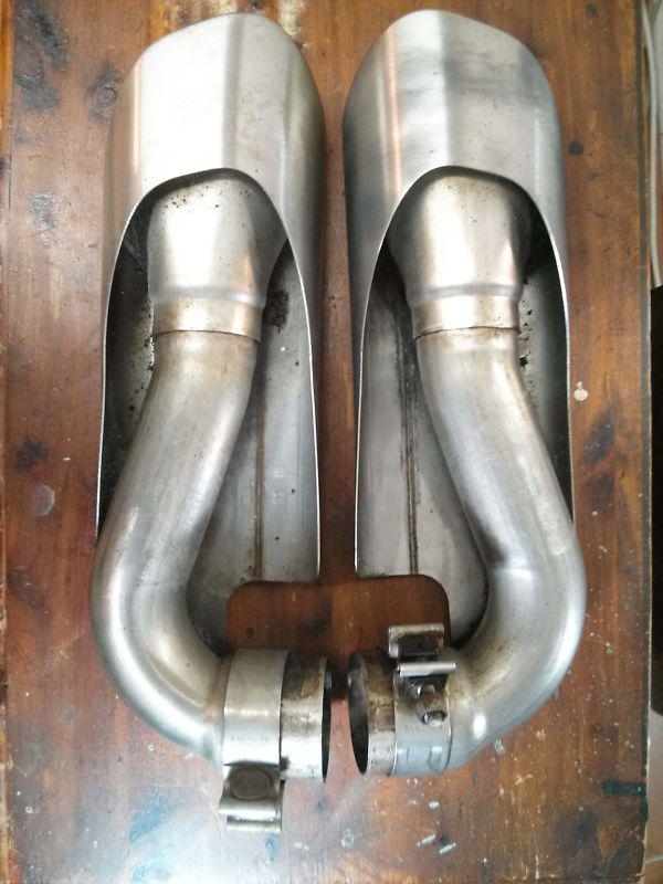 03 04 05 06 porsche cayenne s dual exhaust muffler tips pair 