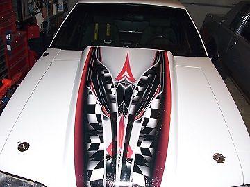 Adrenalin rush cowl hood stripe graphic graphics stripes mustang nova camaro 