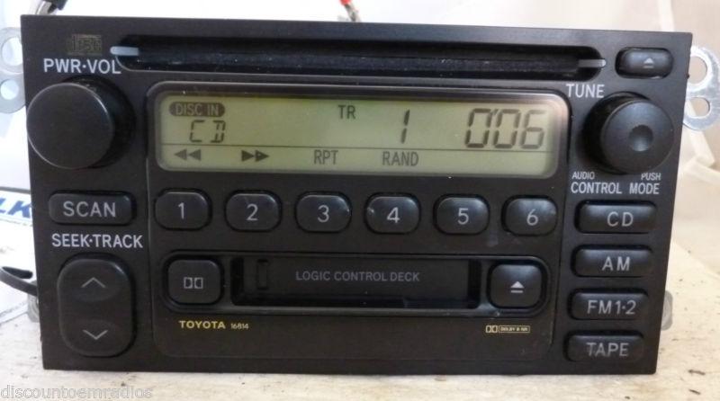 Toyota 86120-0c020 16814 radio cd cassette player factory oem b1006 