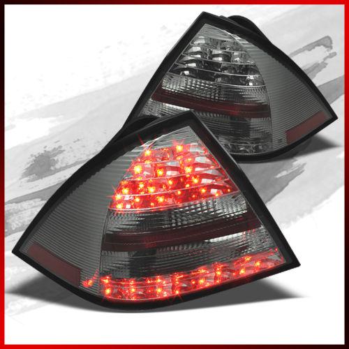 05-07 w203 c-class 4dr smoked led tail lights reverse signals lamps upgrade set