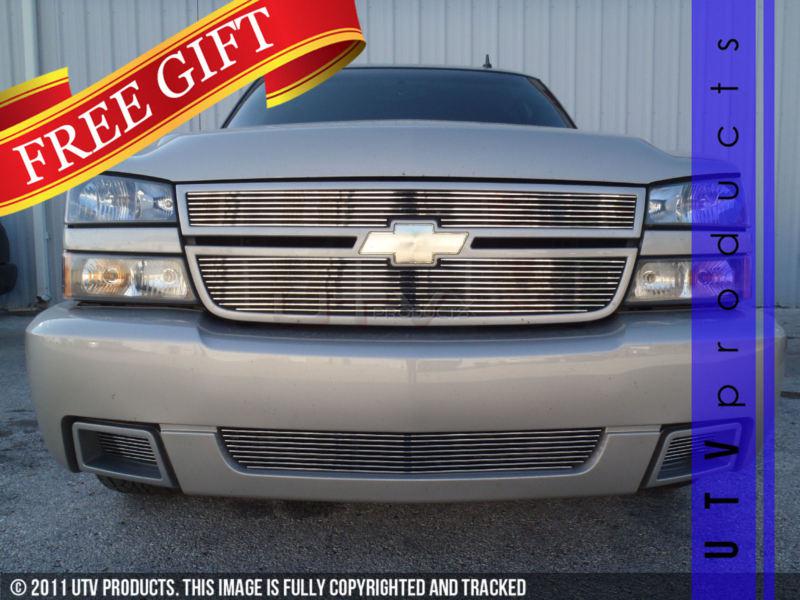 2005 2006 chevy silverado 2500 hd 5pc combo chrome billet grille kit 05 06