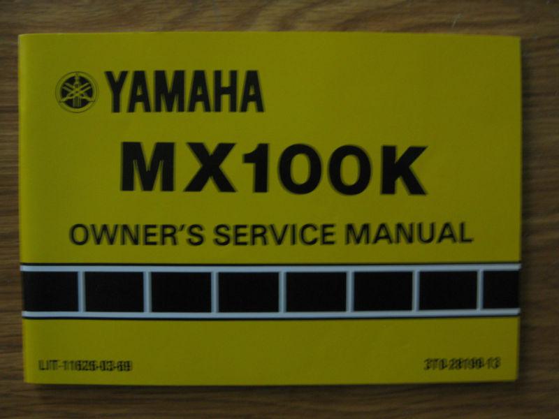 Vintage nos 1982 yamaha mx100k motorcycle owners manual