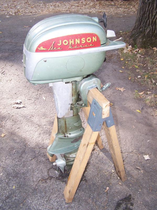 *vintage johnson sea-horse qd-10  outboard motor 10 hp 1949 great compression* 