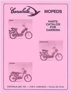 Carabela sport, super sport carrera moped parts manual