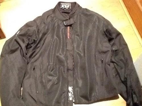Frank thomas xtii series black padded motorcycle jacket mens large mint