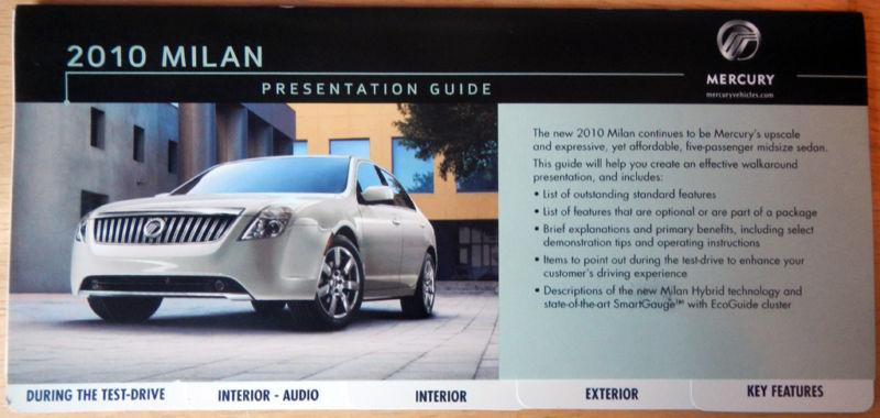 2010 mercury milan presentation guide brochure