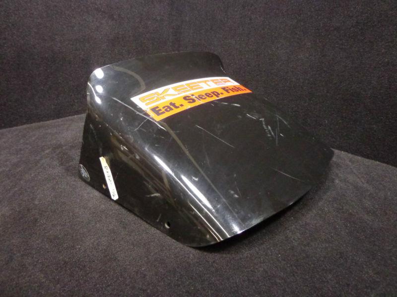 Non-transparent zx skeeter bass boat black windshield 17.75"x8.75"x14.25" rs-20