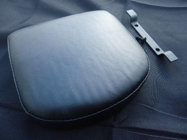 Backrest pad smooth top stitch harley davidson medallion style sissy bar upright