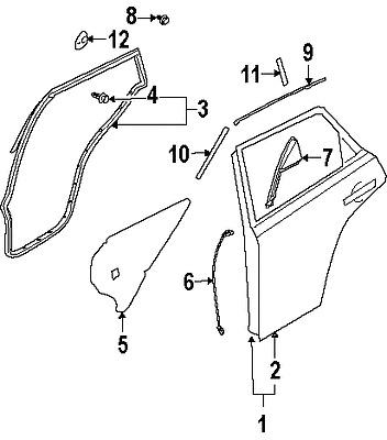 Infiniti 82283cl70a genuine oem factory original weatherstrip