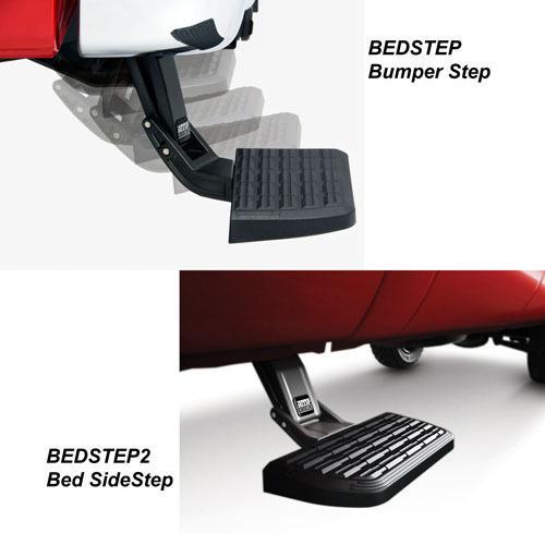 07-13 toyota tundra crewmax amp research bedstep & bedstep2 flip-down step combo