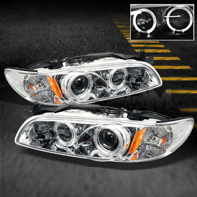 97-03 grand prix 1pc halo projector head lights front lamp + corner 2in1 upgrade