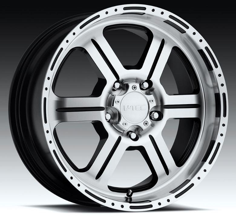 20" v-tec off-road 326 6x5.5 escalade colorado h3x black wheels rims free lugs 