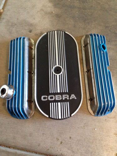 Ford small block cobra air cleaner and cal custom valve covers