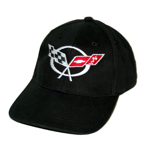 Chevrolet corvette c5 cotton twill black hat cap shipped in a box