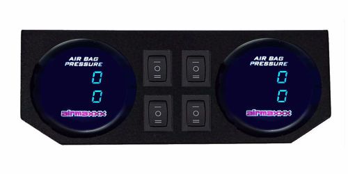 Dual 200psi digital display two gauges &amp; panel four switch air ride suspension