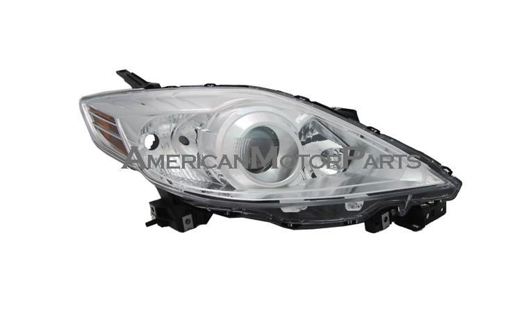 Right passenger side replacement headlight halogen black bezel 08-09 mazda 5 4dr