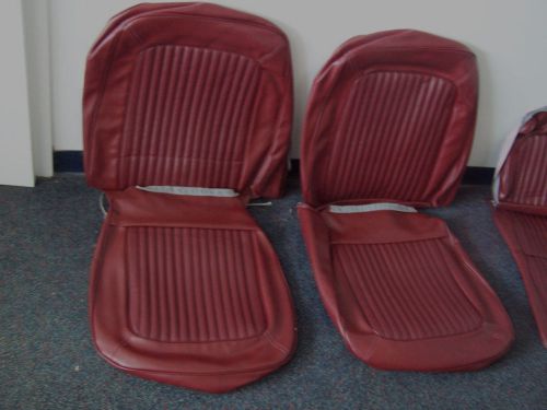 1969 mustang fastback dark red standard seat upholstery, full set