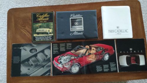 Cadillac allante literature collection books and brochures