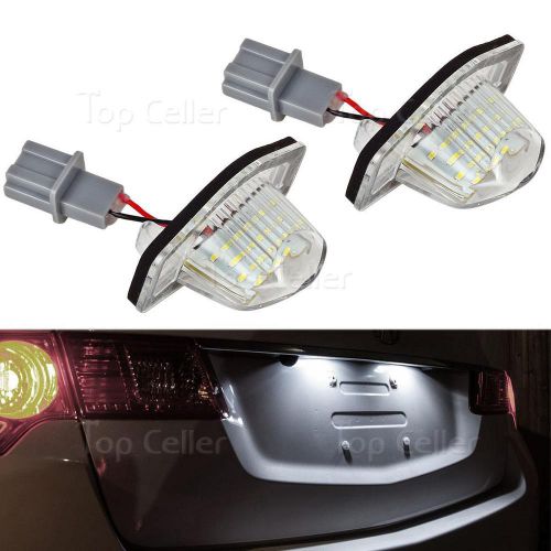 White 18-smd canbus led rear license plate lights lamp set for honda cr-v fr-v