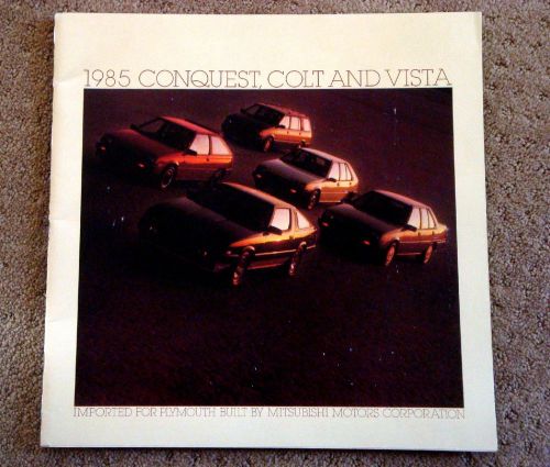 1985 plymouth mitsubishi brochure  conquest colt vista