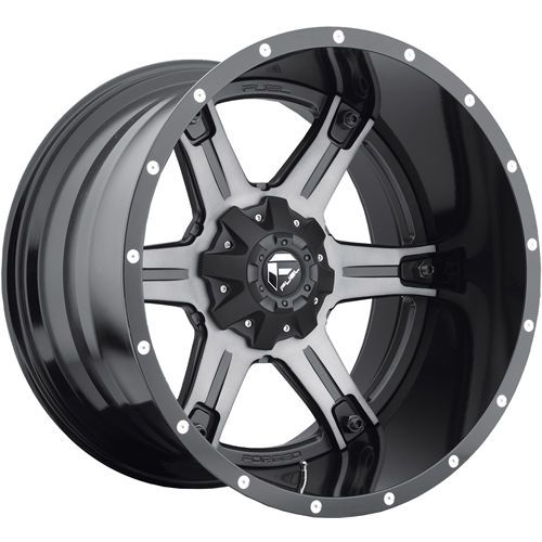 22x14 black machined fuel driller 6x135 &amp; 6x5.5 -70 rims mud grappler 40