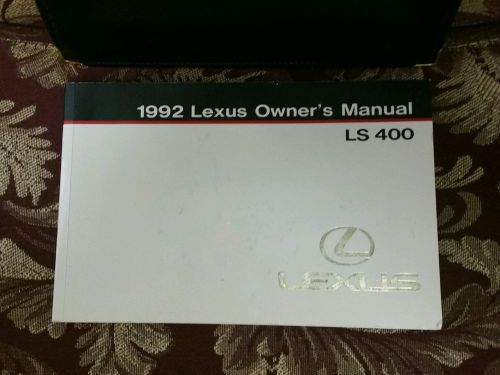 1992 lexus ls 400 owner&#039;s manual with leather jacket