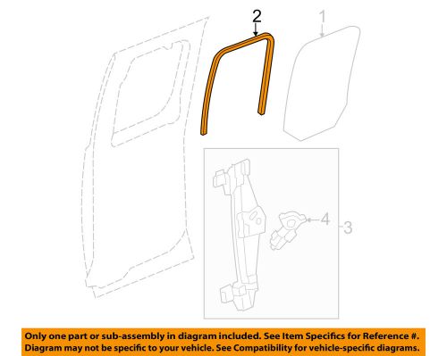 Gm oem glass-rear door-glass weather strip right 22840260