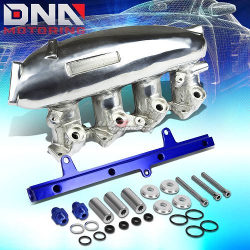 Aluminum performance intake manifold+b?lue fuel rail kit for s13 silvia sr20-det