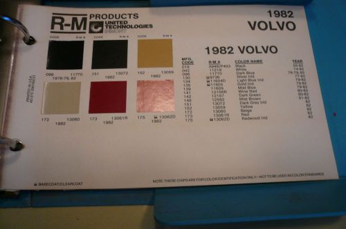 1982 volvo r-m inmont color chips