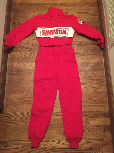 Simpson legend ii auto racing fire suit sfi-1 junior small