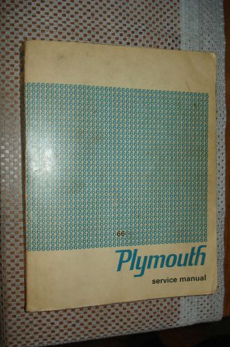 1966 plymouth shop manual original service book nr rare
