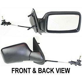 Manual remote side view door mirror assembly passenger's right manual fold