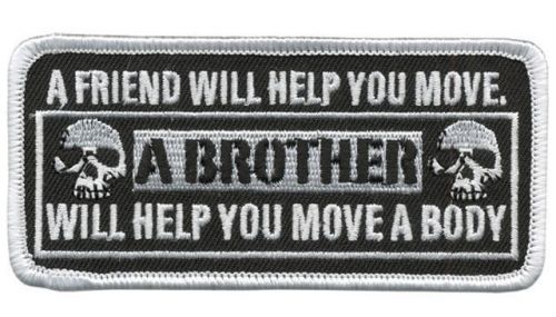 Two skulls brother patch biker patch