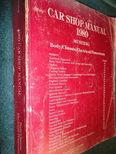 1989 ford mustang shop manual / shop book / original!!!