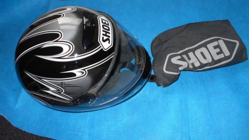 Shoei m2000 new black white full face motorcycle helmet size-s-55-56cm w/ bag