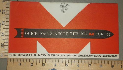 1957 mercury quick facts brochure original