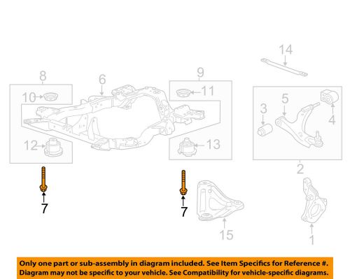 Gm oem front suspension-engine cradle bolt 11588565