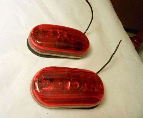 Lot of 2 deitz 556-1 sae p 1 65 red marker lights