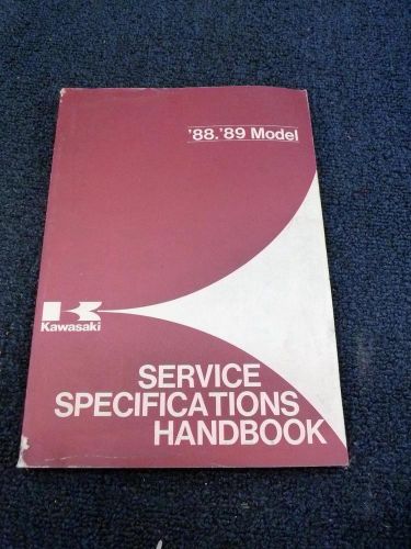 Kawasaki 1988-1989 motorcycle service specifications handbook (pt872)