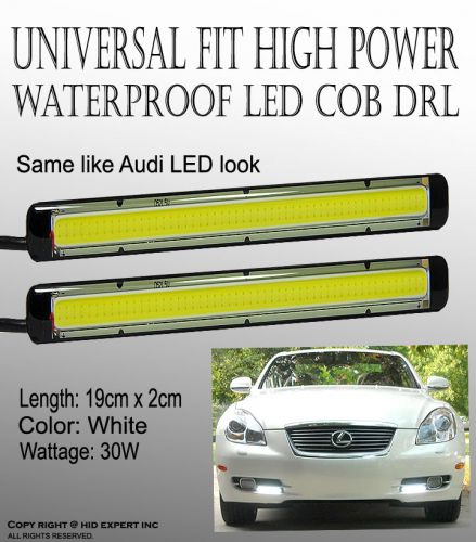 Icbeamer 1pair mini 19cm canbus fog lamp cob waterproof white drl led pk11560