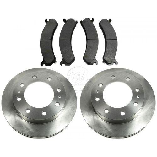 Rotors & front metallic brake pads set kit for chevy pickup truck