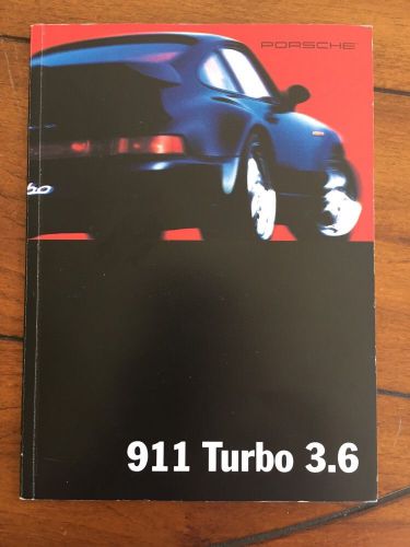 Porsche factory 911 turbo 3.6 brochure