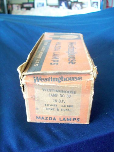 Westinghouse/mazda no.88 15 cp 6-8 volts d.c.base dome &amp; signal bulbs