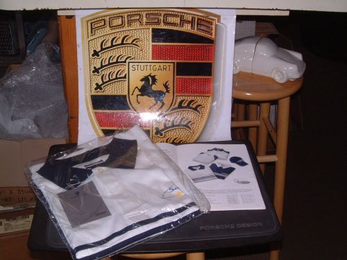 Porsche design men&#039;s nos 2004 supercup polo shirt in white. usa m = euro l.