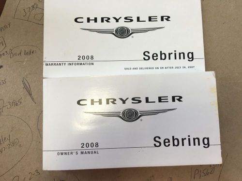 08 2008 chrysler sebring owners manual