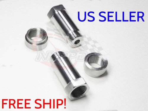 Nyppd 2x stainless steel o2 oxygen sensor hho h2o extension spacer + 2 ss bung