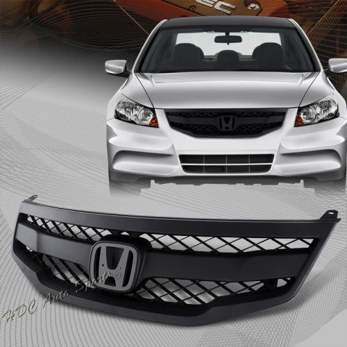 For 2011-2012 honda accord sedan black front bumper hood honeycomb grille grill