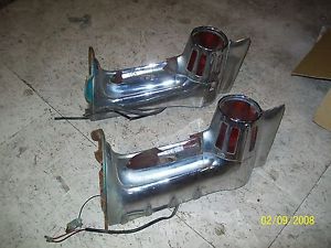 1958 oldsmobile pair tail lights doors chrome bezels