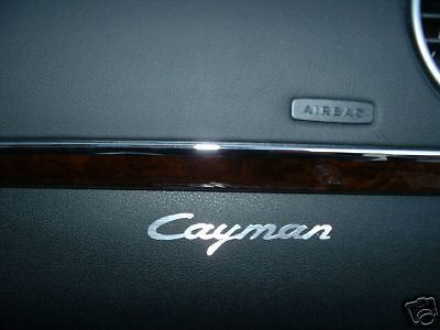 (2) cayman dashboard badge decal